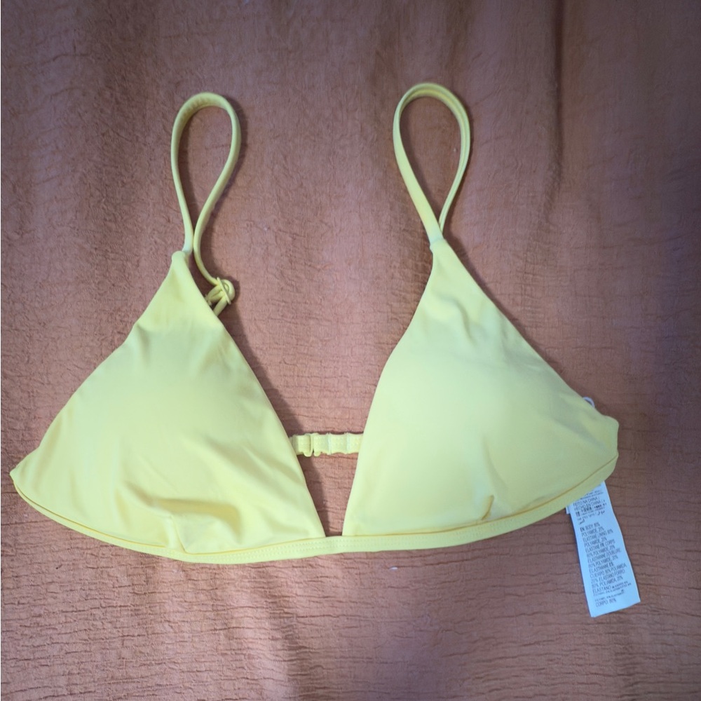 RVCA Bright Yellow Bikini Top